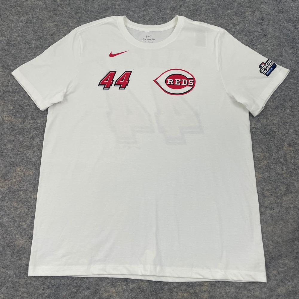 Nike Elly De La Cruz Cincinnati Reds T-Shirt #44 Speedway Classic White Men's XL